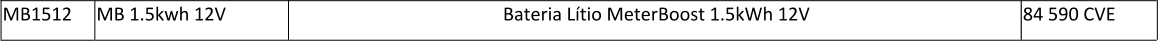 MB1512 MB 1.5kwh 12V Bateria Ltio MeterBoost 1.5kWh 12V 84 590 CVE