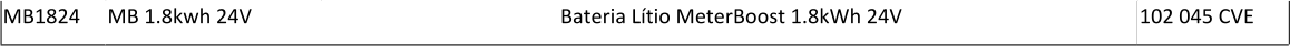 MB1824 MB 1.8kwh 24V Bateria Ltio MeterBoost 1.8kWh 24V 102 045 CVE