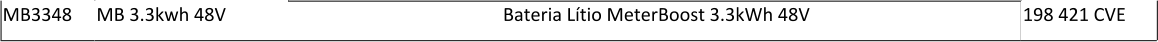 MB3348 MB 3.3kwh 48V Bateria Ltio MeterBoost 3.3kWh 48V 198 421 CVE