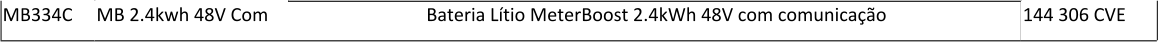 MB334C MB 2.4kwh 48V Com Bateria Ltio MeterBoost 2.4kWh 48V com comunicao 144 306 CVE