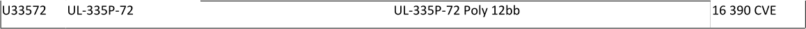 U33572 UL-335P-72  UL-335P-72 Poly 12bb 16 390 CVE