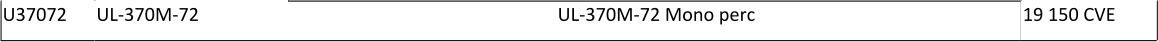 U37072 UL-370M-72 UL-370M-72 Mono perc 19 150 CVE