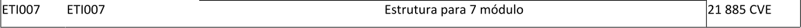 ETI007 ETI007 Estrutura para 7 mdulo 21 885 CVE