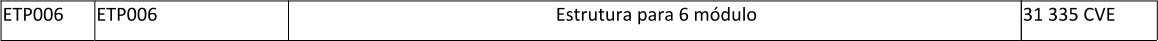 ETP006 ETP006 Estrutura para 6 mdulo 31 335 CVE